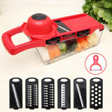 Mandoline Slicer Nicer Fatiador Cortador De Legumes 6 Em 1