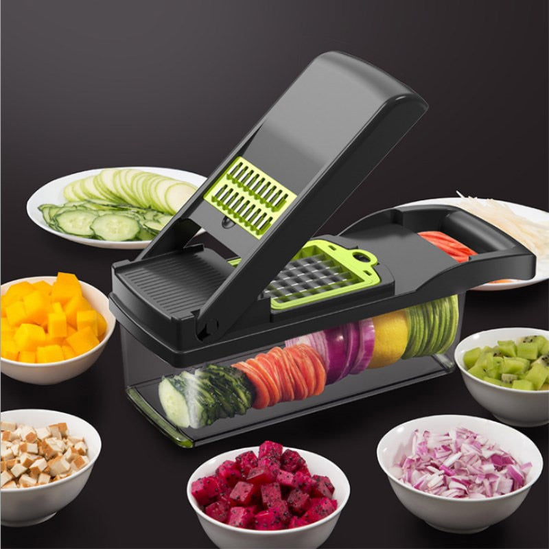 Mandoline Slicer Nicer Fatiador Cortador De Legumes 6 Em 1